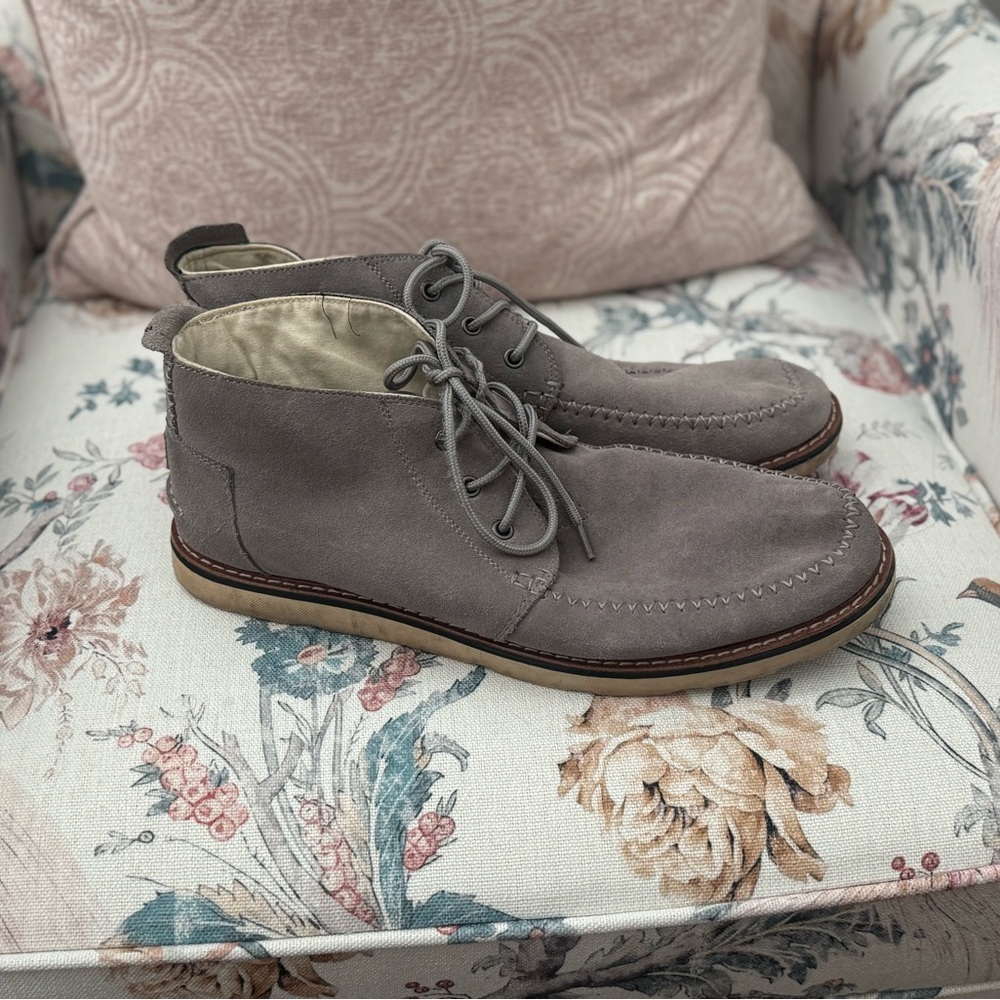 Toms Gray Chukka Boots for Men